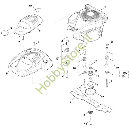 Picture of F - Motore, lama MB 650.1 VM