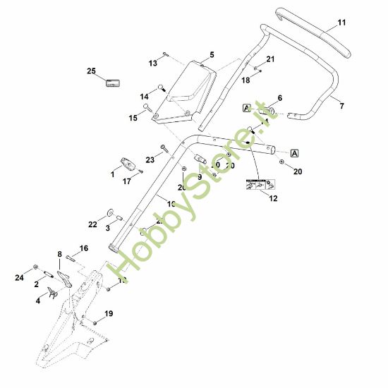 Picture of B - Parte inferiore manubrio MB 650.3 T