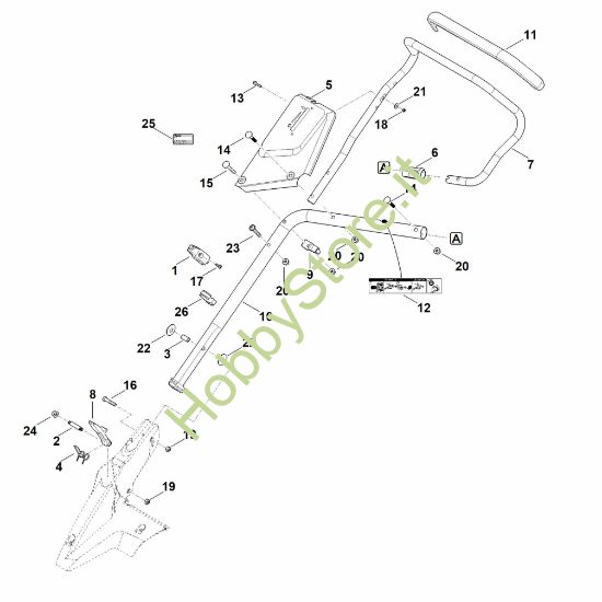 Picture of B - Parte inferiore manubrio MB 650.3 VE