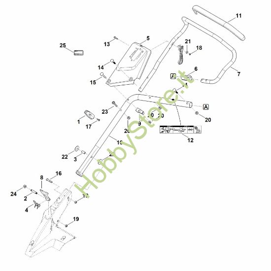 Picture of B - Parte inferiore manubrio MB 650.3 VS