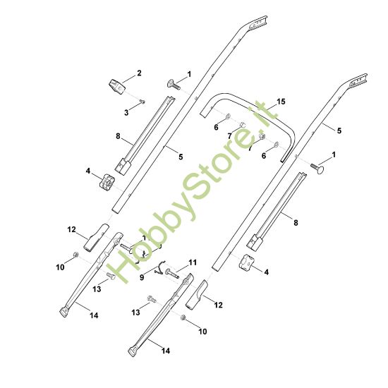 Picture of B - Parte inferiore manubrio MB 655.0 GK MB 655.0 GK