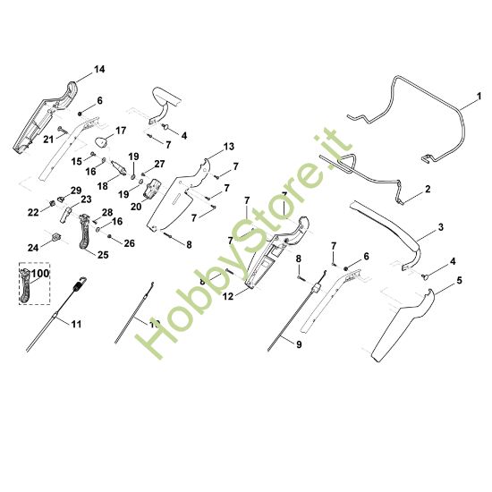 Picture of A - Parte superiore manubrio MB 655.0 GQ