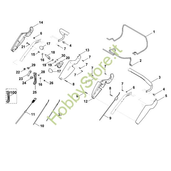 Picture of A - Parte superiore manubrio MB 655.0 KS