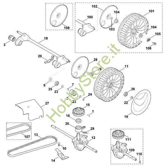 Picture of E - Asse posteriore, cambio MB 655.0 OS