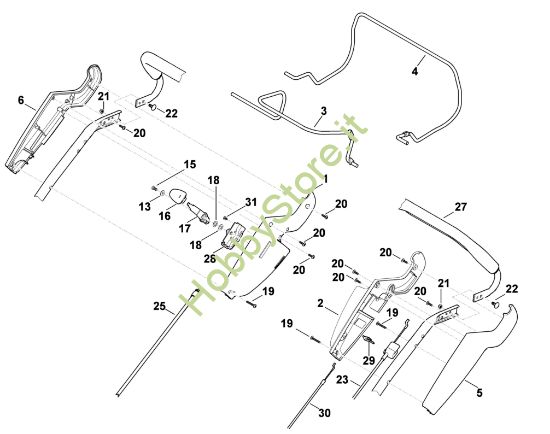 Picture of A - Parte superiore manubrio MB 655.0 V