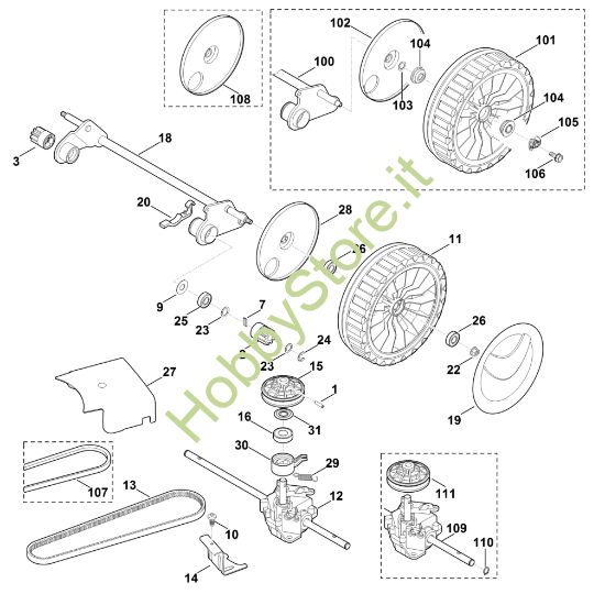 Picture of E - Asse posteriore, cambio MB 655.0 V