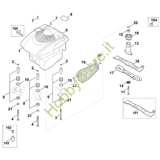 Picture of F - Motore, lama MB 655.0 V
