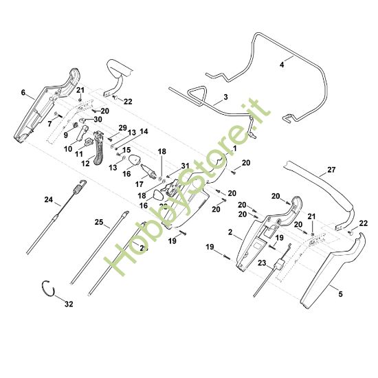 Picture of A - Parte superiore manubrio MB 655.1 RS