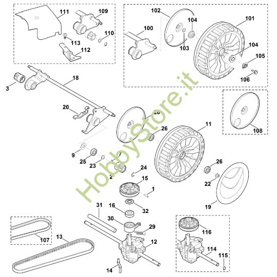 Picture of E - Asse posteriore, cambio MB 655.1 V