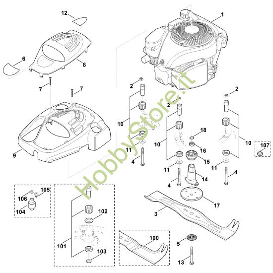 Picture of F - Motore, lama MB 655.1 V