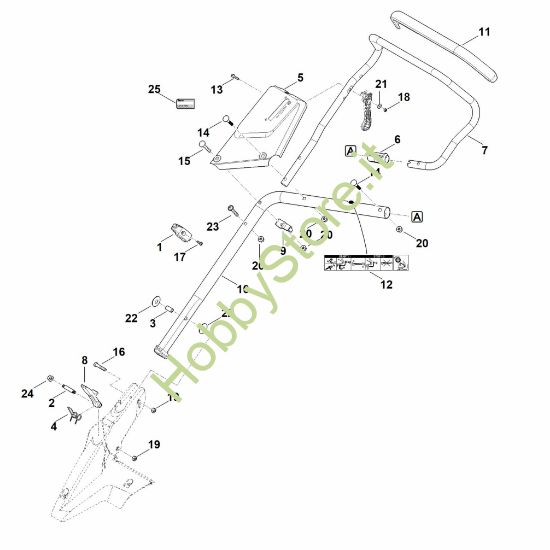 Picture of B - Parte inferiore manubrio MB 655.3 RS