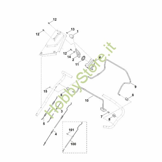 Picture of A - Parte superiore manubrio MB 655.3 V