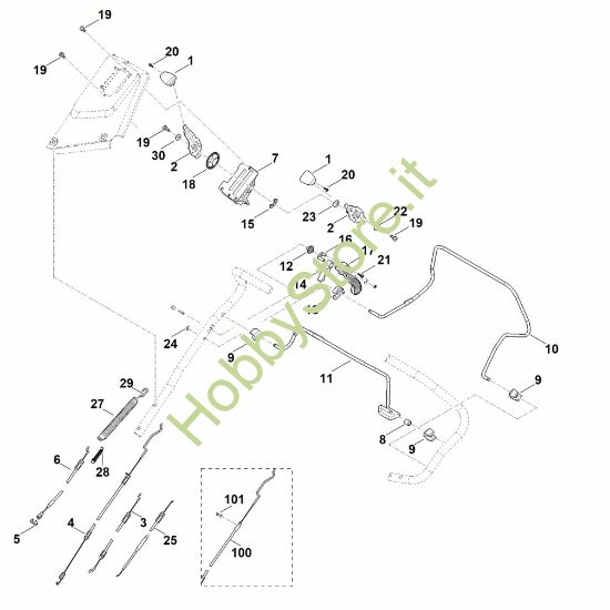 Picture of A - Parte superiore manubrio MB 655.3 VS