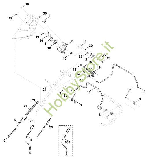 Picture of A - Parte superiore manubrio MB 655.3 YS