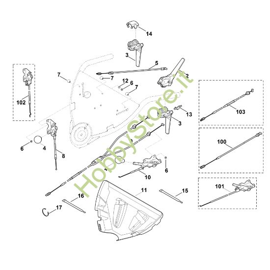 Picture of A - Parte superiore manubrio MB 750.0 GK