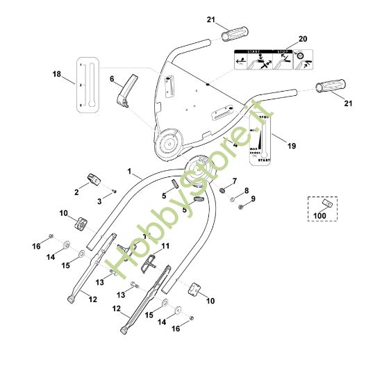 Picture of B - Parte inferiore manubrio MB 750.1 GK