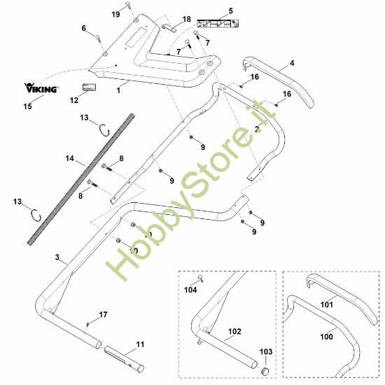 Picture of B - Parte inferiore manubrio MB 756.0 YC