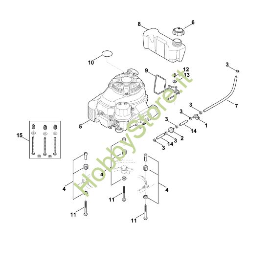 Picture of F - Motore, serbatoio MB 756.0 YC