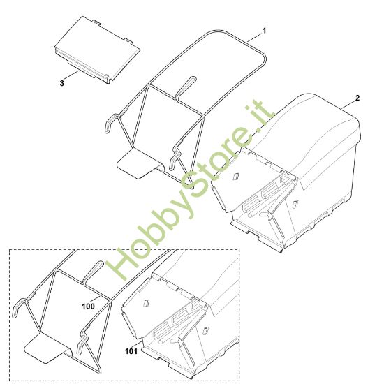 Picture of H - Cesto raccolta erba MB 756.0 YC