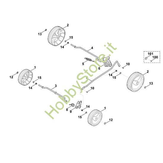 Picture of C - Carrello, impostazione in alto ME 235.0