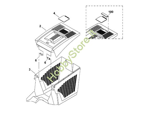 Picture of E - Cesto raccolta erba ME 400 M