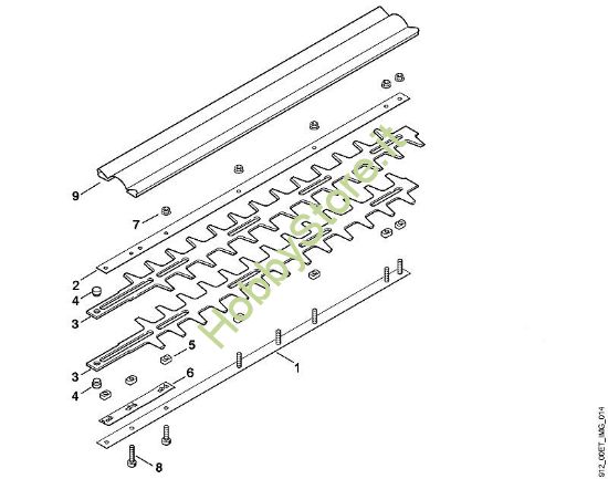B - Sistema di taglio Parti accessorie HG 100 della marca Viking