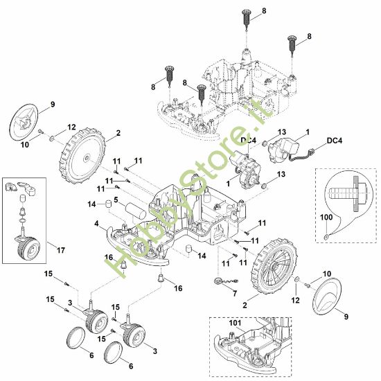 Picture of C - Telaio parte inferiore scocca MI 422.0