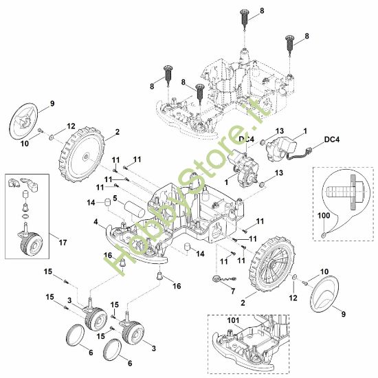 Picture of C - Telaio parte inferiore scocca MI 422.0 P