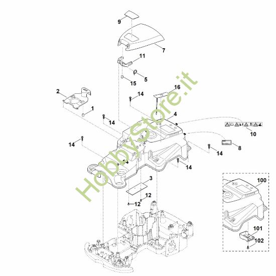 Picture of B - Parte superiore scocca MI 422.1