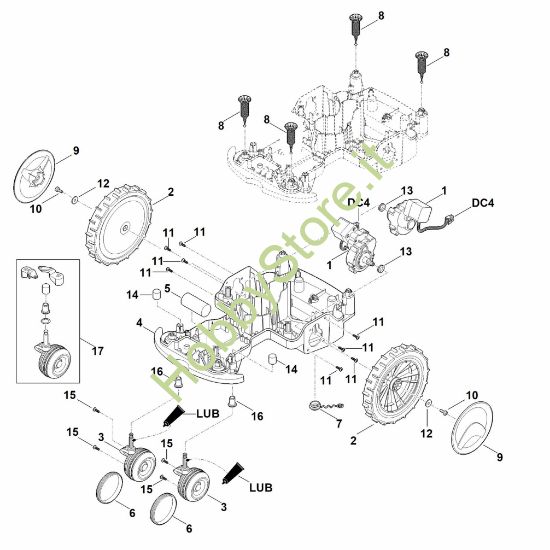 Picture of C - Telaio parte inferiore scocca MI 422.1