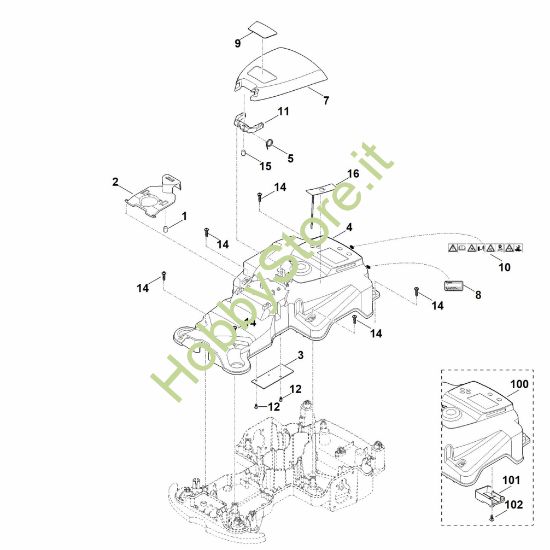 Picture of B - Parte superiore scocca MI 422.1 P