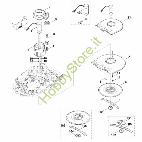 Picture of D - Regolazione altezza apparato di taglio MI 632.0