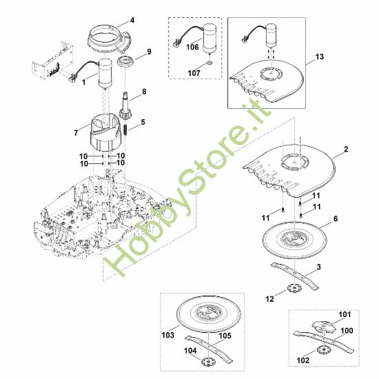 Picture of D - Regolazione altezza apparato di taglio MI 632.0 P