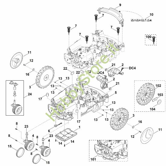 Picture of C - Telaio parte inferiore scocca MI 632.0 PC