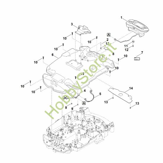 Picture of B - Parte superiore scocca MI 632.1 M