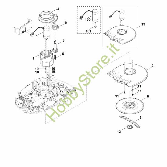 Picture of D - Regolazione altezza apparato di taglio MI 632.1 M