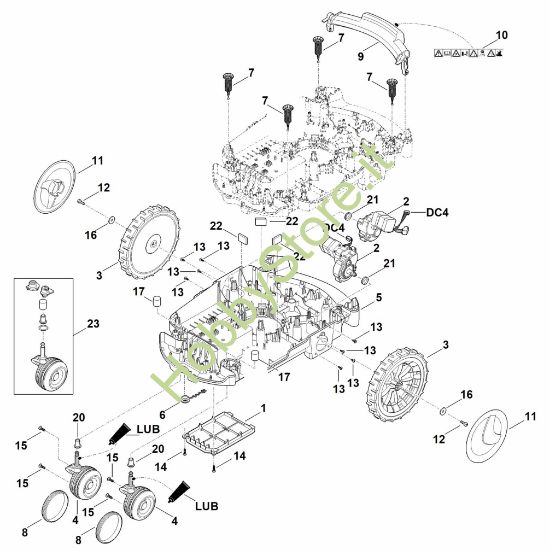Picture of C - Telaio parte inferiore scocca MI 632.1 PC