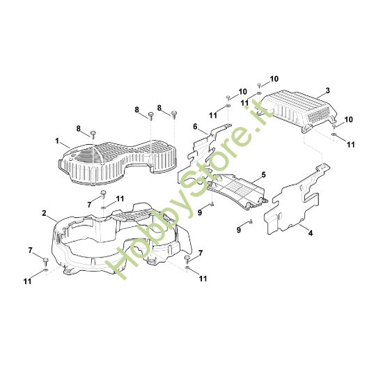 Picture of J - Copertura di protezione apparato di taglio MR 345