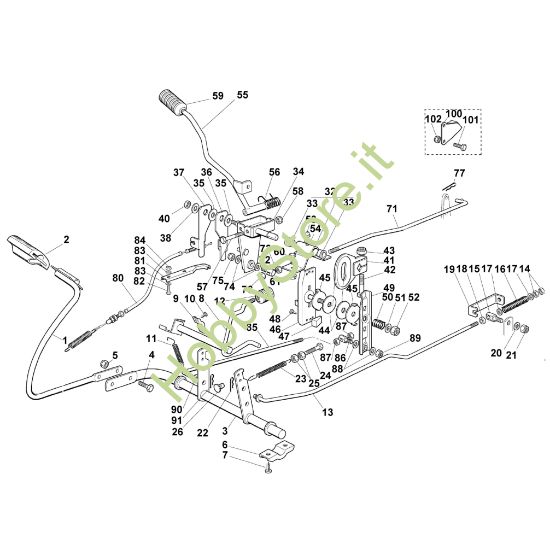 Picture of D - Freno e leva selettrice MR 380