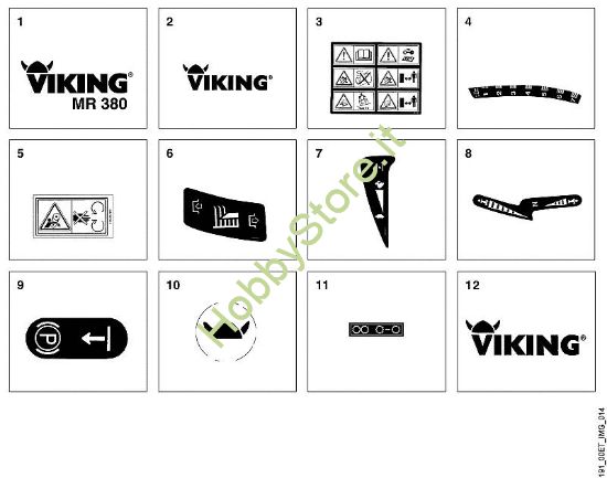 N - Etichetta adesiva MR MR 380 della marca Viking