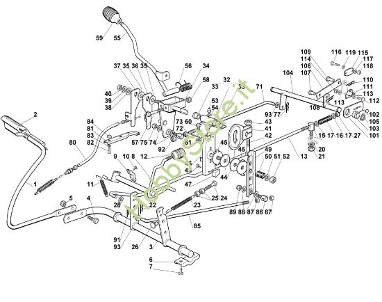 Picture of D - Freno e leva selettrice MR 385
