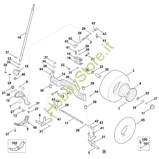 Picture of F - Sterzo, ruota anteriore MR 4082.0