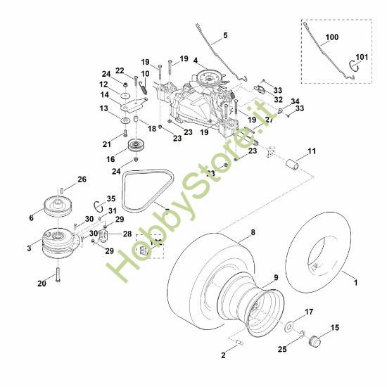 Picture of H - Cambio, ruota posteriore MR 4082.1