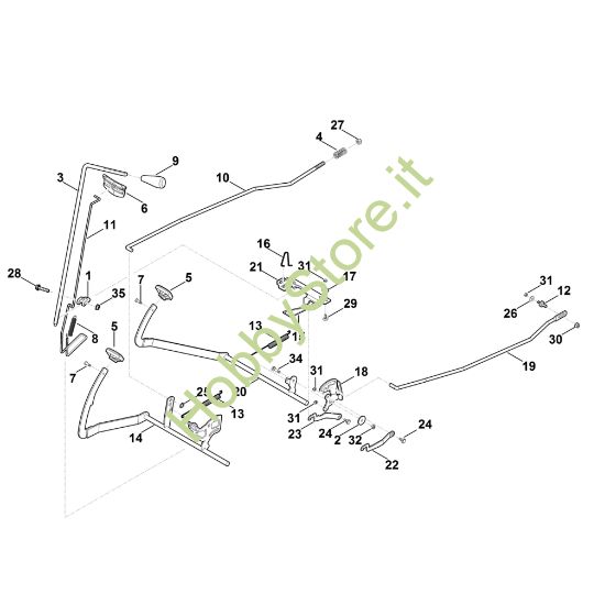 Picture of I - Freno, Freno di parcheggio, Leva azionamento MT 4097.1 S