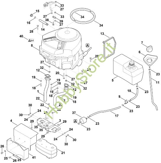 Picture of G - Motore, serbatoio MT 4112.1 SZ