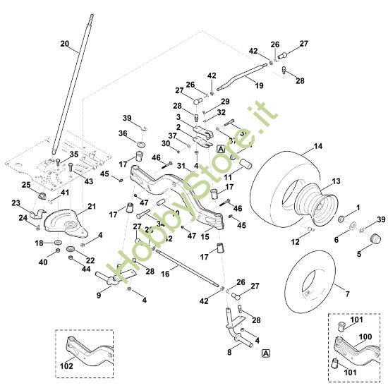 Picture of E - Sterzo, ruota anteriore MT 5097.1