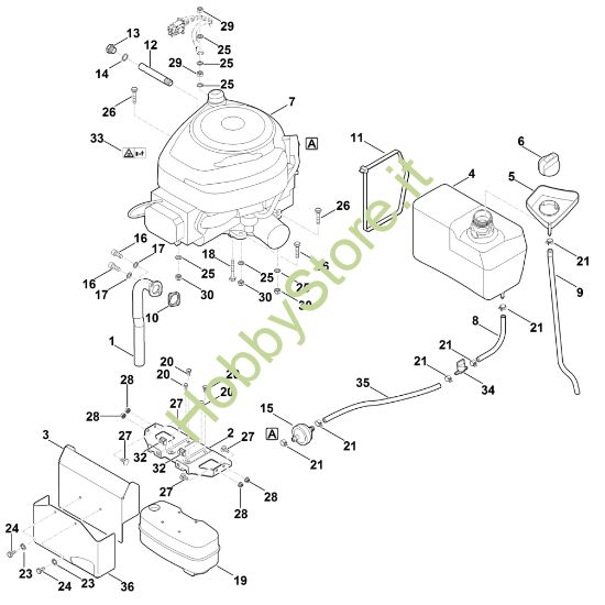 Picture of H - Motore, serbatoio MT 5097.1