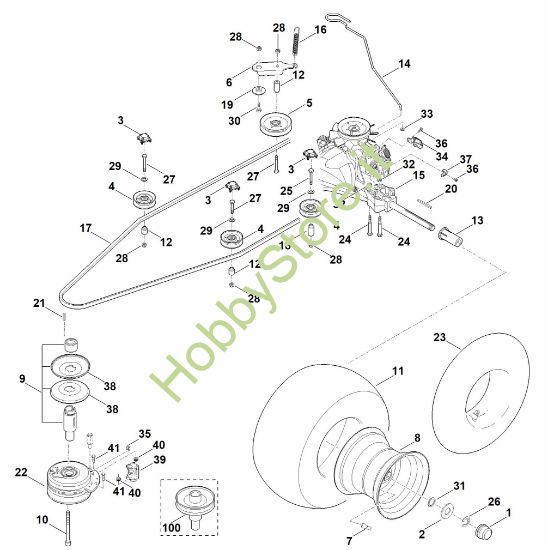 Picture of I - Cambio, ruota posteriore, frizione lama MT 5097.1