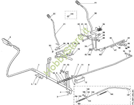 D - Freno e leva selettrice MT MT 540 della marca Viking