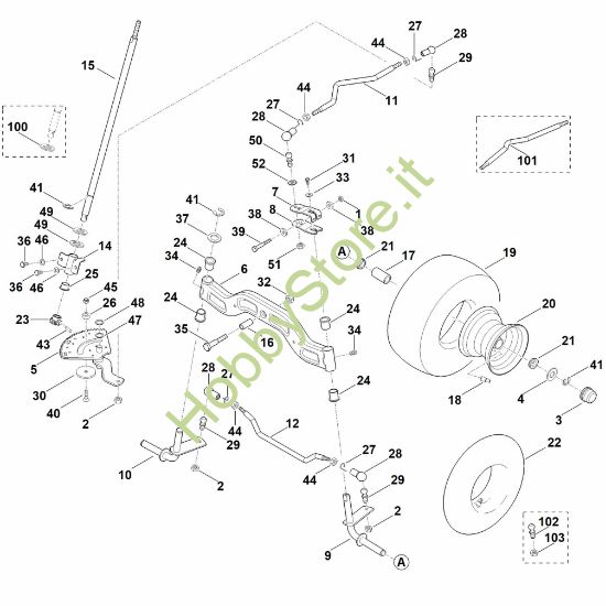 Picture of F - Sterzo, ruota anteriore MT 6112.0 C
